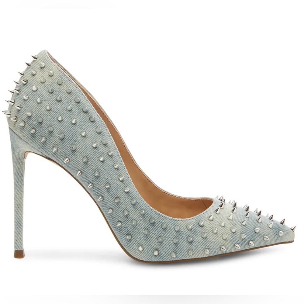 Steve Madden Vala Spike Denim Heels